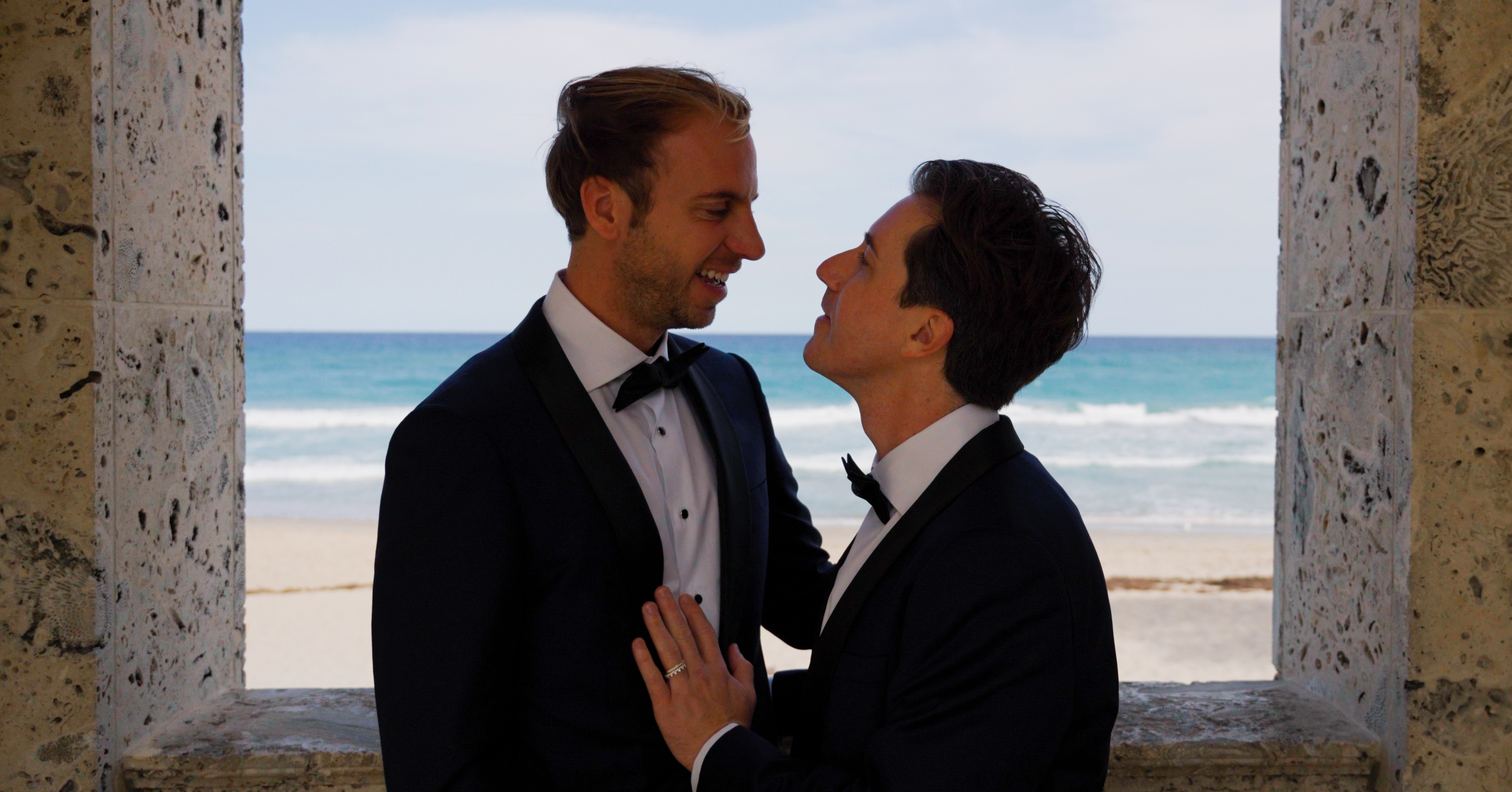 Sean and Brian by the ocean